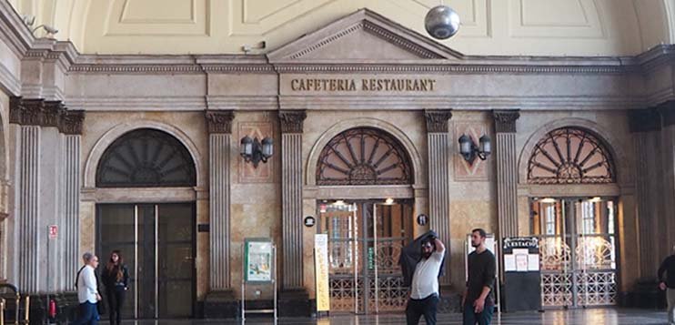 beautiful train station in barcelona